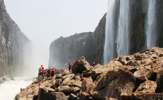 Swimming under the Victoria Falls Zambia Bundu Adventures Swimming under the Victoria Falls Zambia Bundu Adventures